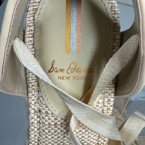 Sam Edelman Tan Vaughn Open Toe Wedges NEW Size 9M - Picture 9 of 10